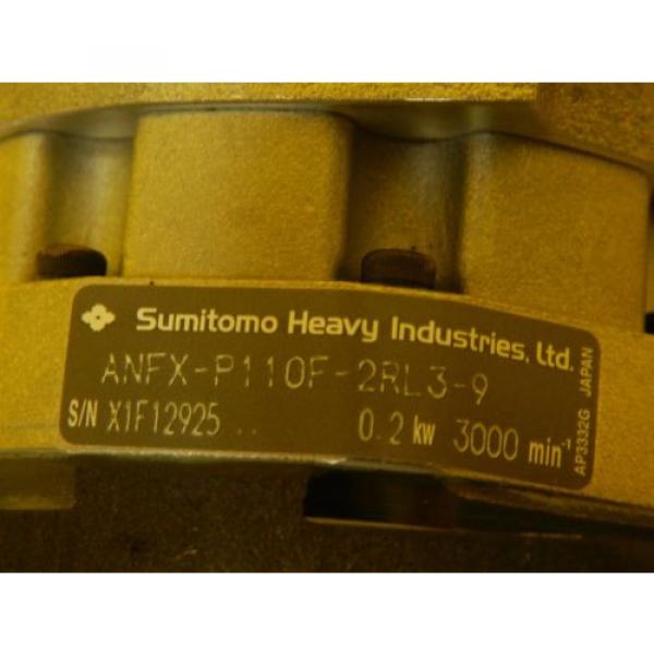 Sanyo Denki R2AA06020FXP77M AC Servo Motor Sumitomo ANFX-P110F-2RL3-9 Used #8 image