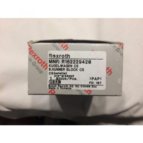 REXROTH LINEAR BEARING RUNNER BLOCK BALL R162229420 Origin IN BOX #1 image