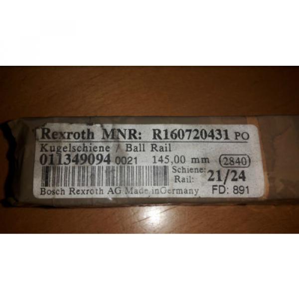 Bosch Rexroth Kugel Schiene MNR R160720431 Größe20 Linear Führungs Schien 145mm #2 image