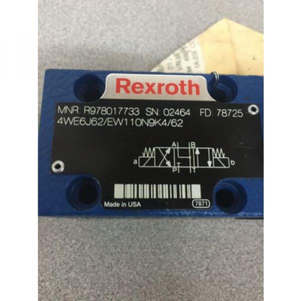 Origin REXROTH R978017733 HYDRAULIC VALVE 4WE6J62/EW110N9K4/62 #2 image