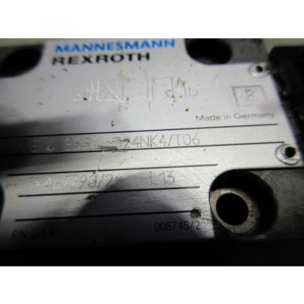 REXROTH SOLENOID VALVE 4WE 6 E53/AG24NK4/T06 GU35-4-A 093 24V DC 26W #4 image