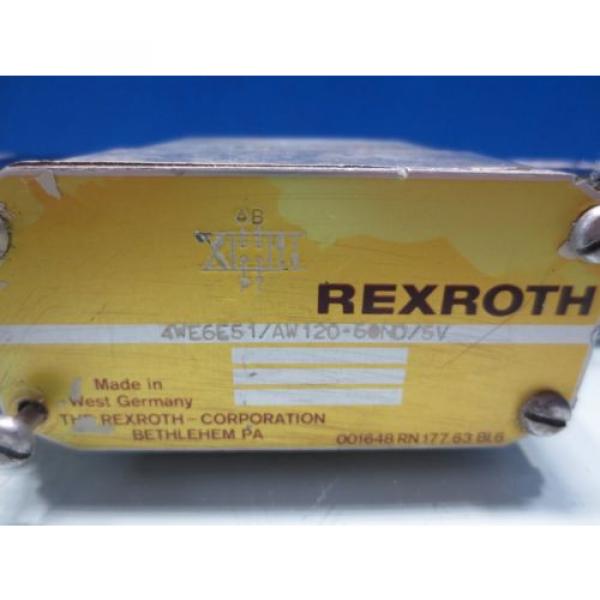 REXROTH SOLENOID VALVE 4WE6E51/AW120-60ND/5V #2 image