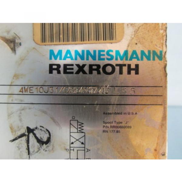 MANNESMANN REXROTH 4WE10J31/CG24N9Z4SL55 HYDRAULIC VALVE #2 image