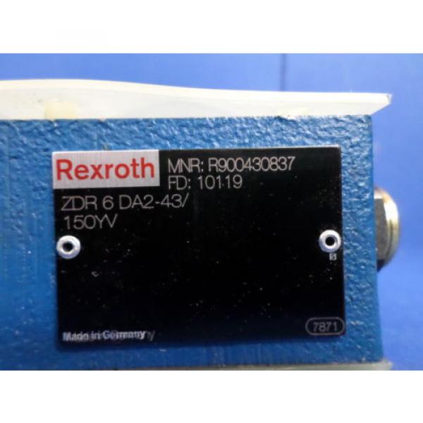 REXROTH ZDR6DA2-43/150YV PRESSURE REDUCING HYDRAULIC VALVE NNB #2 image