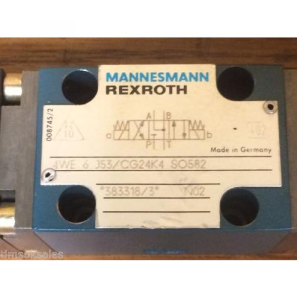 MANNESMANN REXROTH 4WE 6 J53/CG24K4 SO582 SOLENOID CONTROLLED VALVE #3 image