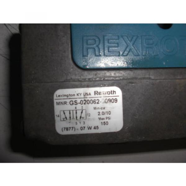 REXROTH GS-020062-00909 PNEUMATIC VALVE CERAM USED #3 image