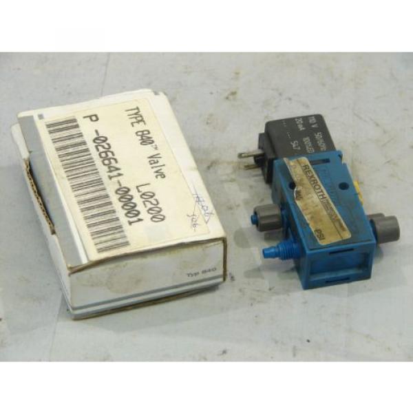 REXROTH/MECMAN 840 PNEUMATIC VALVE 110V 20MA XLNT #1 image