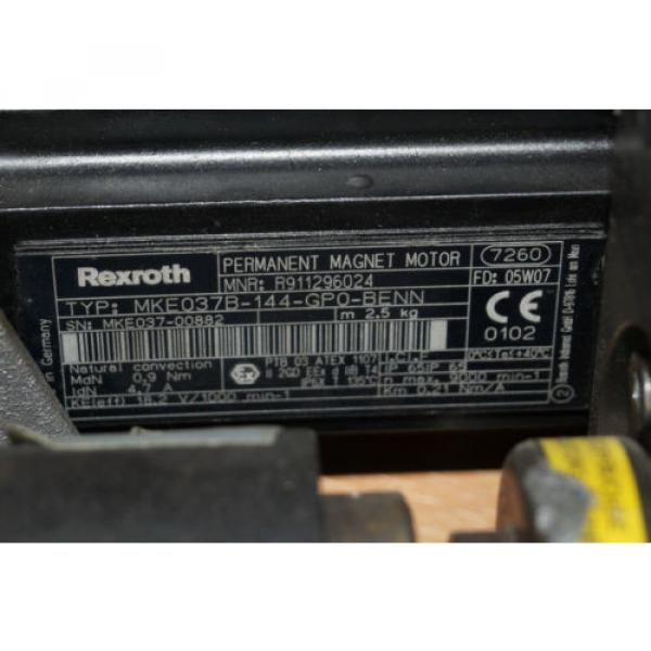 Rexroth Indramat MKE037B-144-GP0-BENN Permanent Magnet Motor + BEHR Dürr Valve #3 image