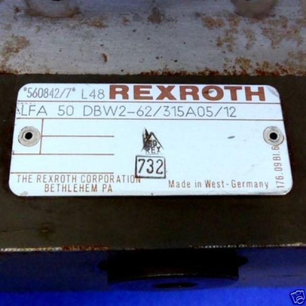 REXROTH HYDRONORMA CARTRIDGE VALVE 5-1/2#034; X 5-1/2#034; OAL LFA-50-DBW2-62/315A02/12 #3 image