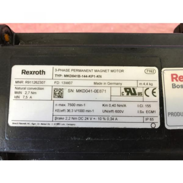 Rexroth Indramat MKD041B-144-KP1-KN AC Servomotor gebraucht gut Regal 2/2/3 #2 image