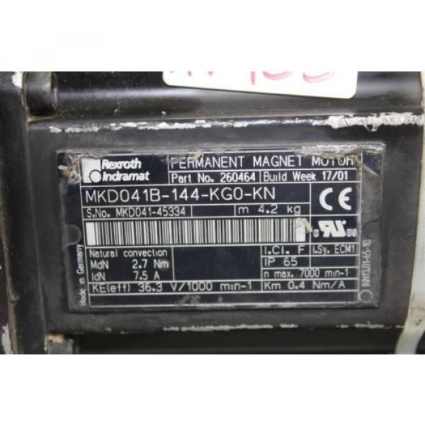 Rexroth Indramat MKD041B-144-KG0-KN Servo motor GTP095-M01-B03 #3 image