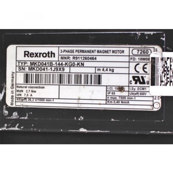 Indramat/ Rexroth MKD041B-144-KG0-KN Servomotor #3 image