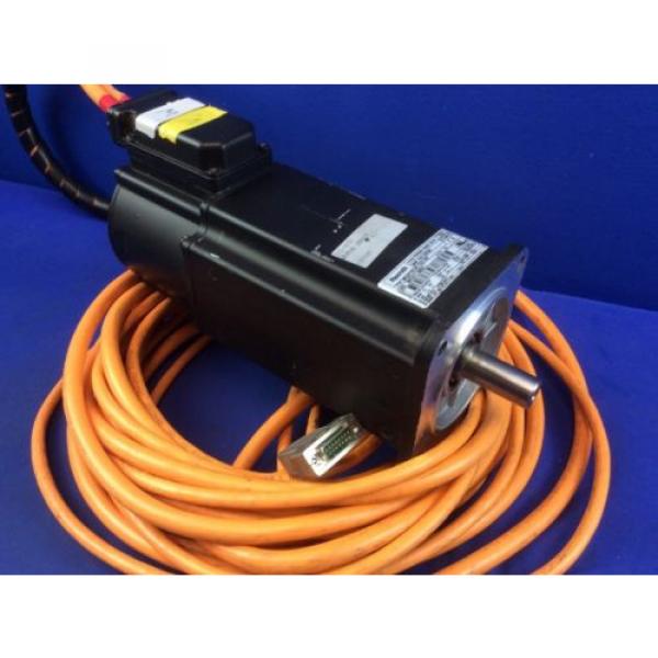 REXROTH MKD071B-061-GG1-KN SERVO MOTOR W/ 29#039;Long MOTOR FEEDBACK amp; POWER CABLES #3 image