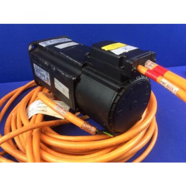 REXROTH MKD071B-061-GG1-KN SERVO MOTOR W/ 29#039;Long MOTOR FEEDBACK amp; POWER CABLES #6 image