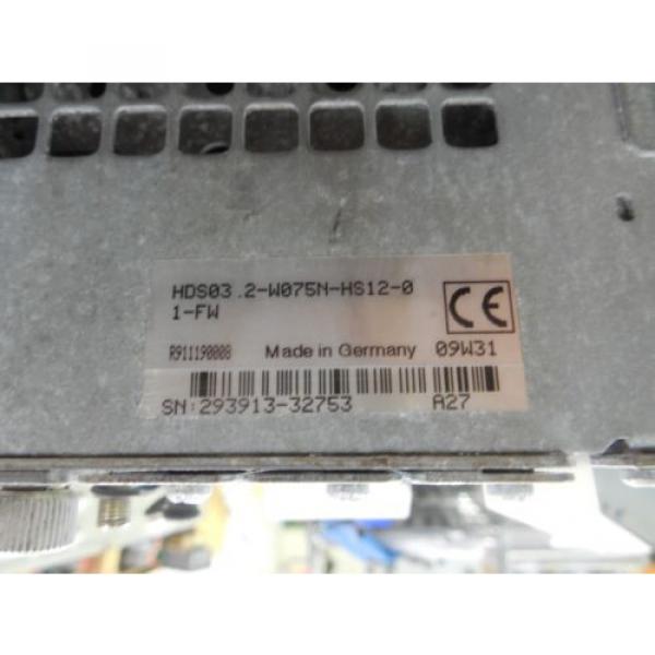 INDRAMAT REXROTH SERVO DRIVE 75A 75 AMP HDS032-W075N-HS12-01-FW W DSS 21 USED #4 image