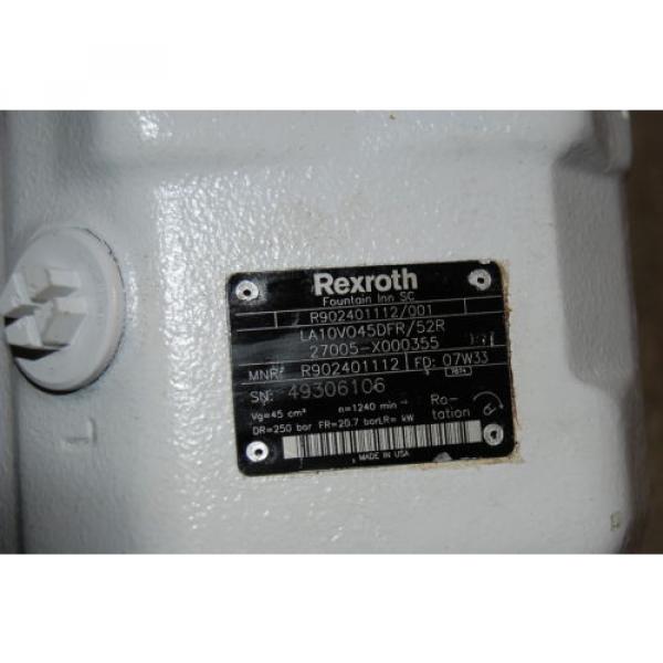 REXROTH AXIAL PISTON pumps LA10V045DFR/52R 3600 PSI REXROTH  R902401112/001 Origin #5 image