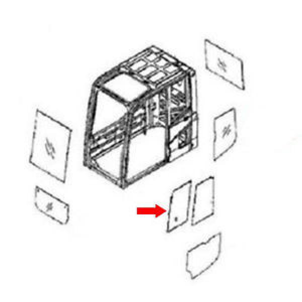 20Y-54-35831 Front Door Slider Glass Fits Komatsu Excavator PC210-6K PC120-6 #1 image