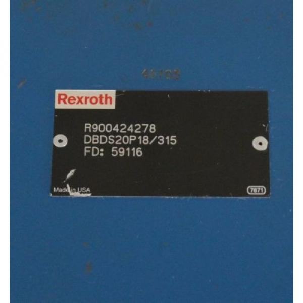 Origin REXROTH R900424278 VALVE DBDS20P18/315 FD: 59116 #5 image